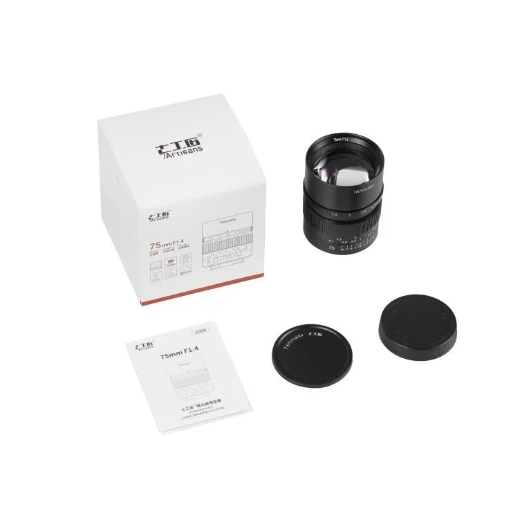  7Artisans 75mm f/1.4 Fullformatsobjektiv för Sony E från Kamda – snabb leverans och trygg e-handel