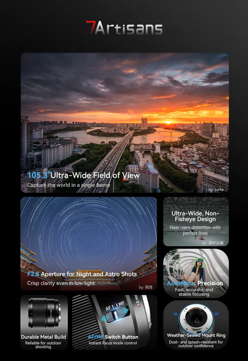  7Artisans AF 10mm f/2.8 objektiv APS-C för Fujifilm X från Kamda – snabb leverans och trygg e-handel