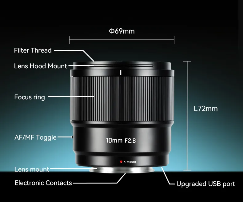  7Artisans AF 10mm f/2.8 objektiv APS-C för Fujifilm X från Kamda – snabb leverans och trygg e-handel