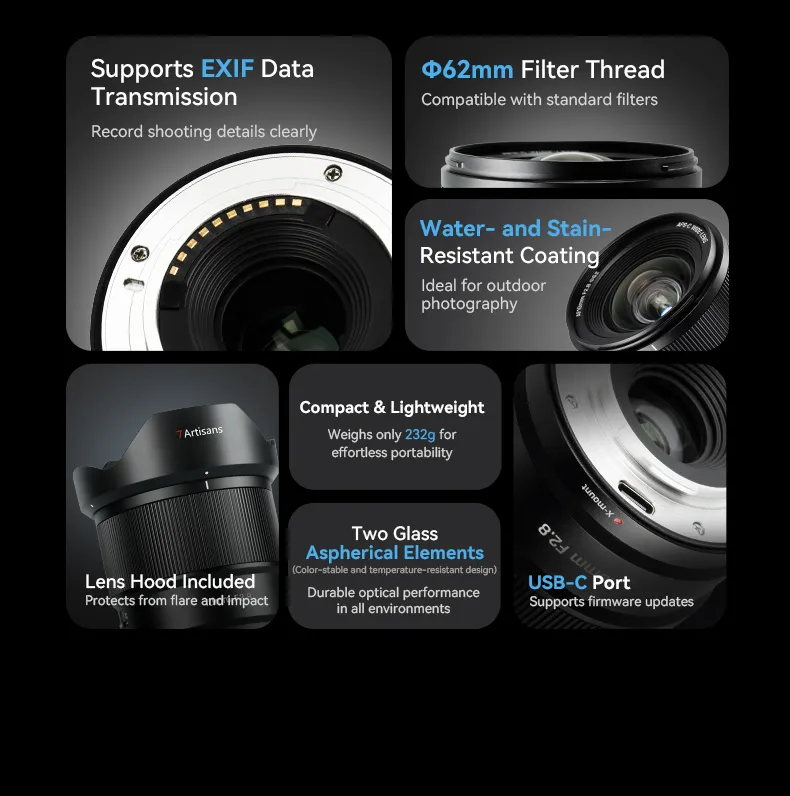  7Artisans AF 10mm f/2.8 objektiv APS-C för Fujifilm X från Kamda – snabb leverans och trygg e-handel