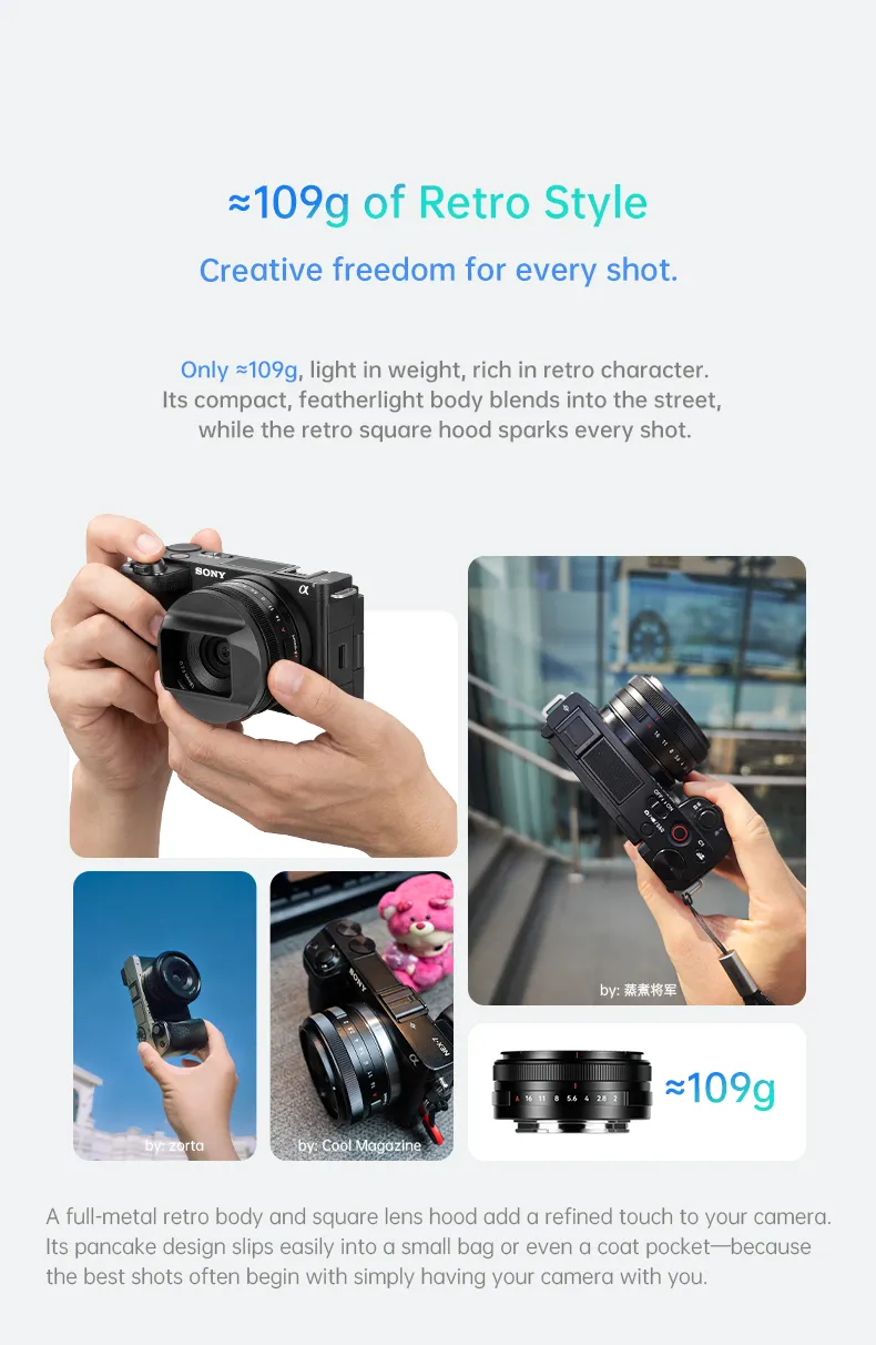  7Artisans AF 18mm f/2 Lite för Sony E (APS-C) från Kamda – snabb leverans och trygg e-handel