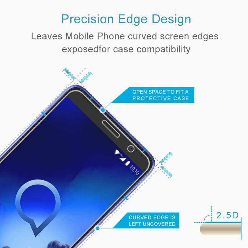Skärmskydd för Alcatel 1X (2019) av härdat glas