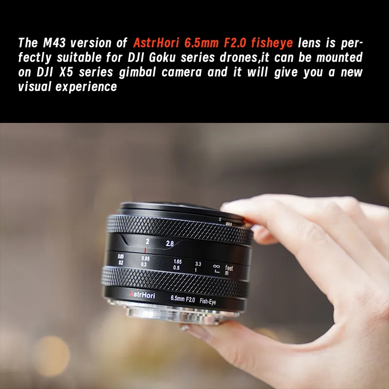 AstrHori 6.5mm f/2 Fisheye-objektiv för vidvinkelbilder