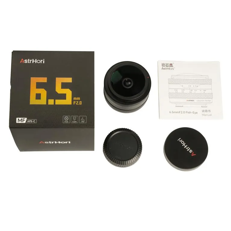 AstrHori 6.5mm f/2 Fisheye-objektiv för vidvinkelbilder