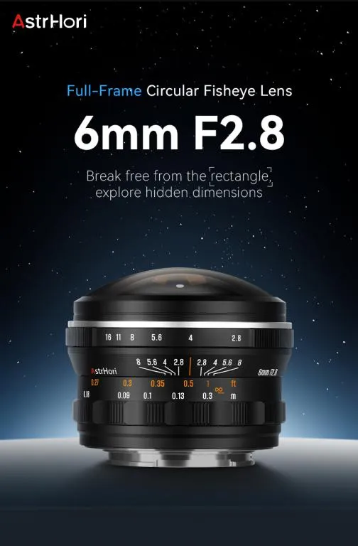 AstrHori 6mm f/2,8 Fisheye för Nikon Z (Fullformat, cirkulär bild) från Kamda – snabb leverans och trygg e-handel