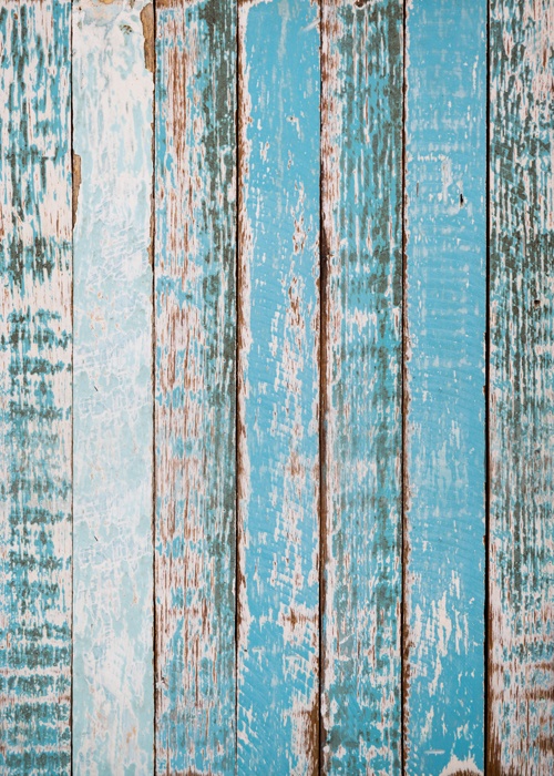  Vinylbakgrund 1.5x3.0m - Sliten trävägg blå