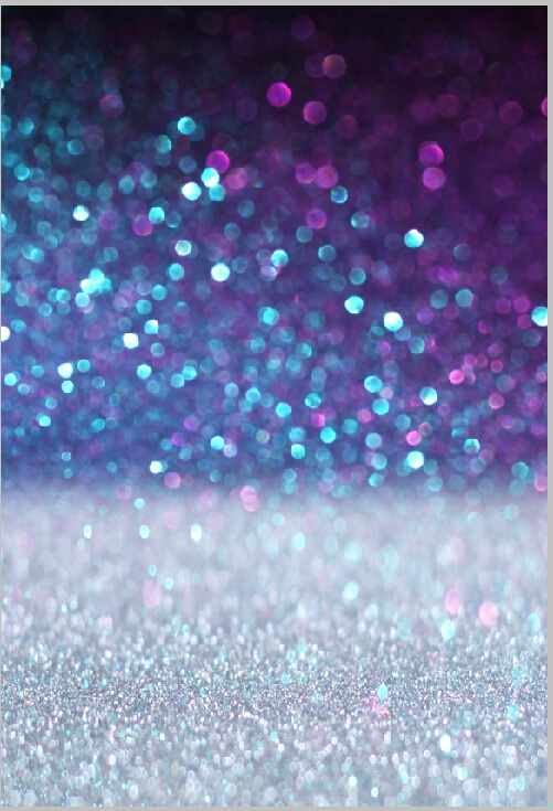  Vinylbakgrund 1.5x3m - Bl, Lila & Silver Glitter