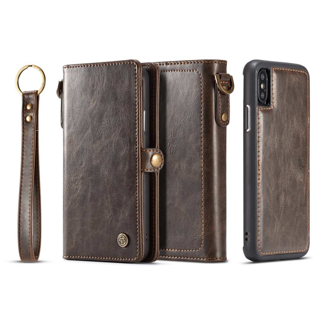CaseMe Plånboksfodral med skal PU-läder för iPhone X