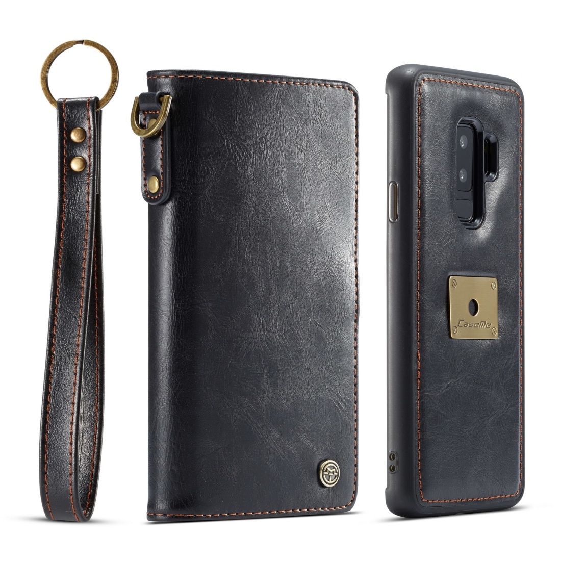 CaseMe för Galaxy S9 Plus - Plånboksfodral med skal PU-läder