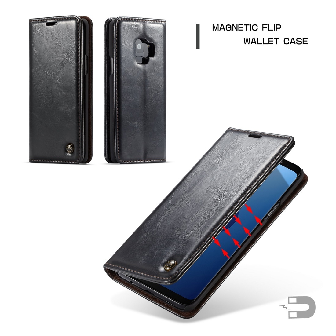 Caseme för Galaxy S9 - Flipfodral med kortplats