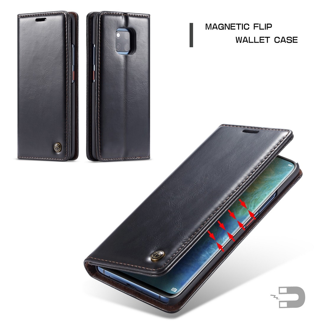 Caseme för Huawei Mate 20 Pro - Flipfodral med kortplats