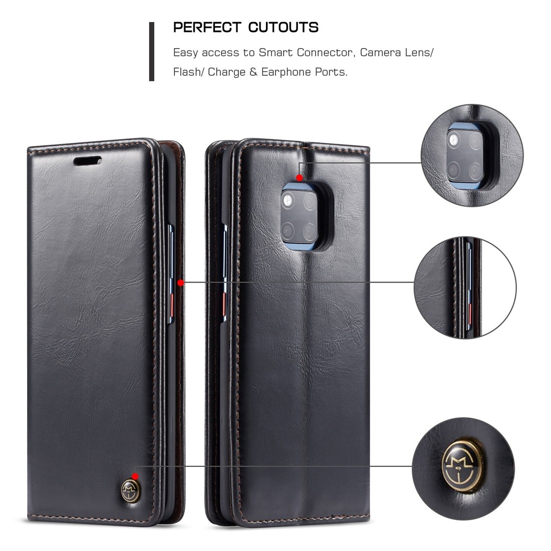 Caseme för Huawei Mate 20 Pro - Flipfodral med kortplats