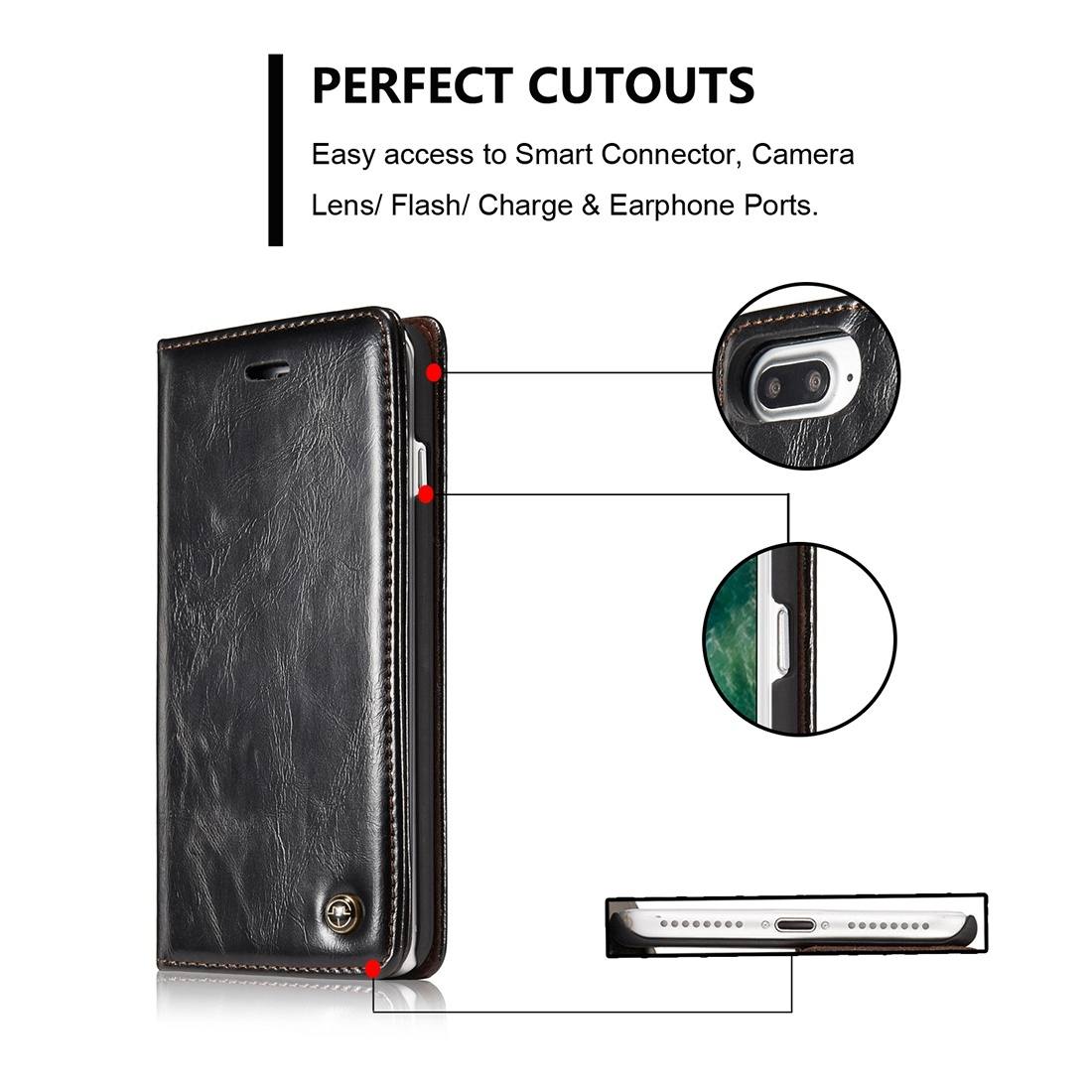 Caseme för iPhone 7 Plus/8 Plus - Flipfodral med kortplats