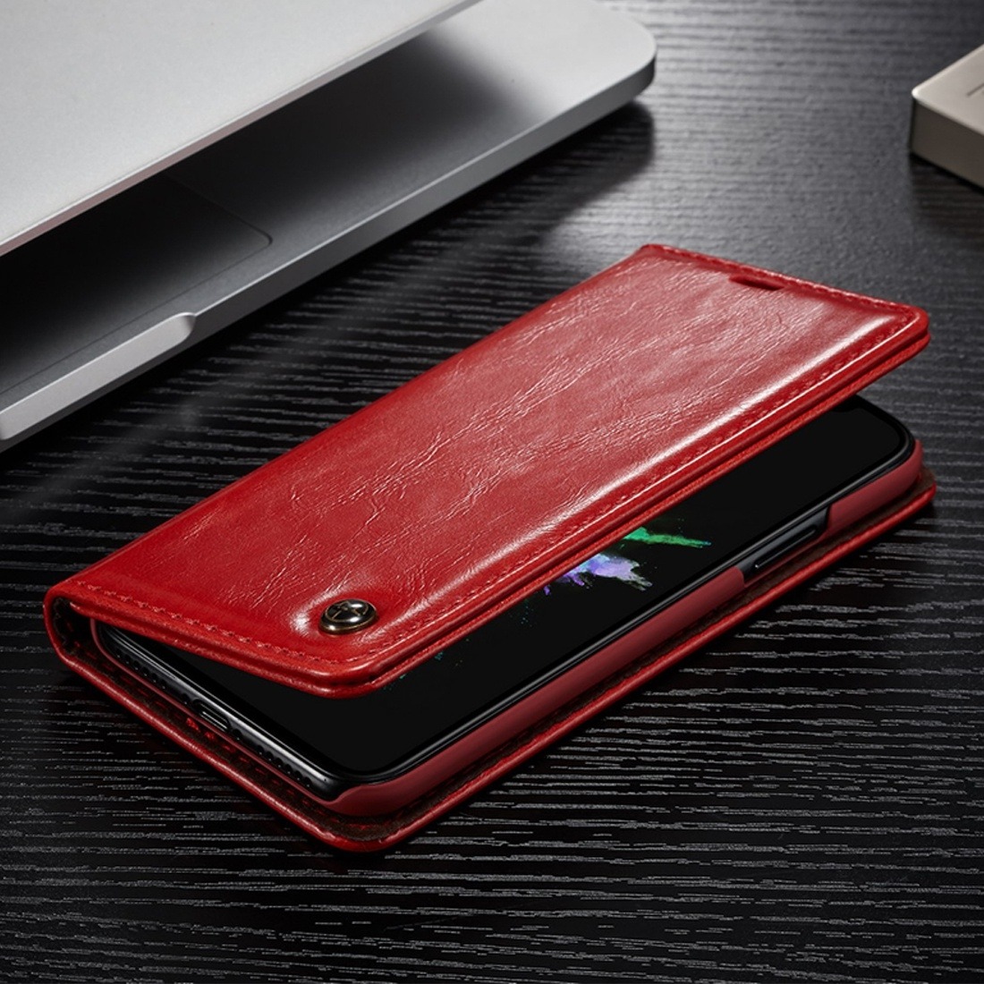 Caseme för iPhone X - Flipfodral med kortplats