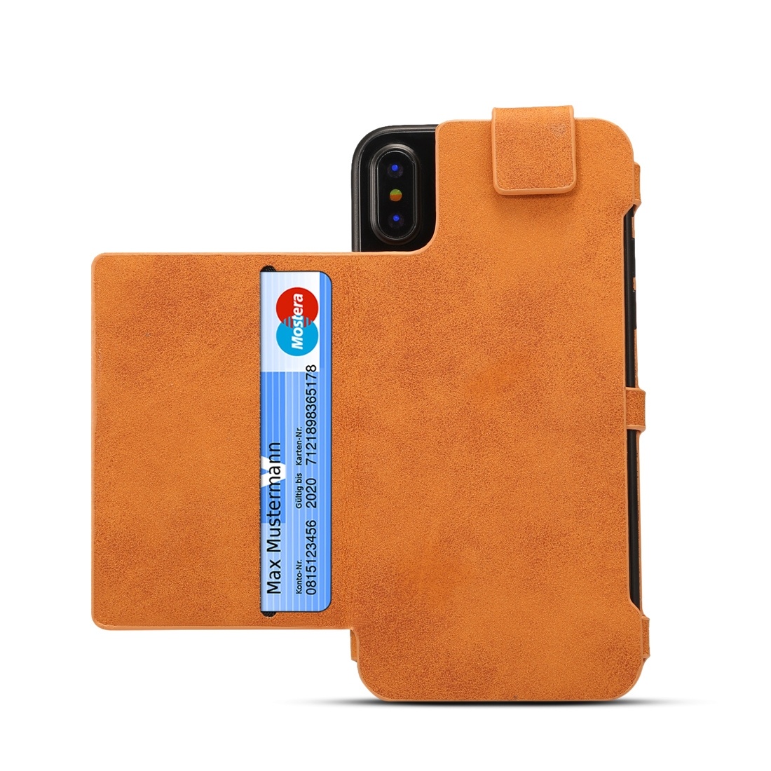Dibase för iPhone X - Multifunktionell Plånboksfodral Läder