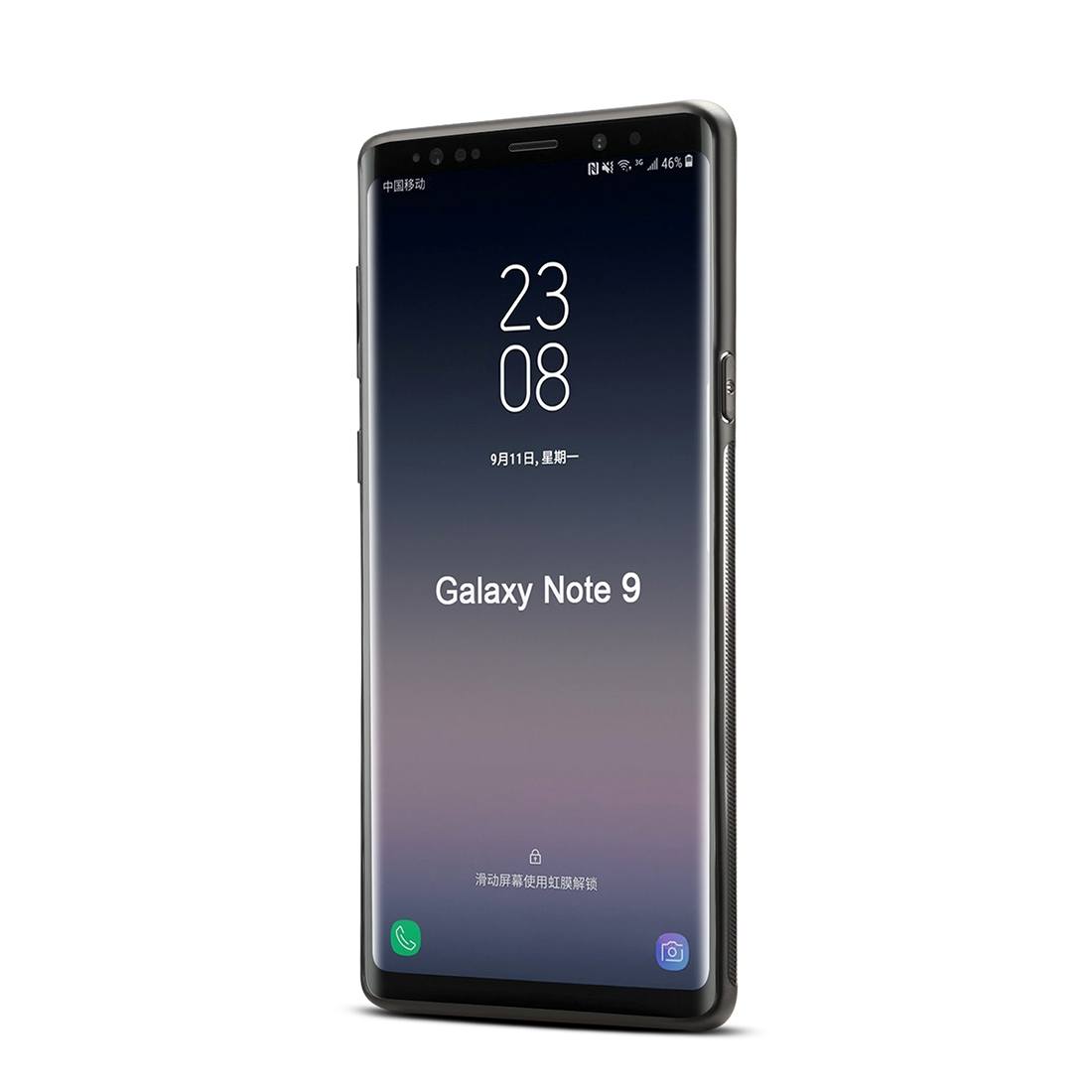 Dibase för Galaxy Note 9 - Skal med kortplats för PU-läder