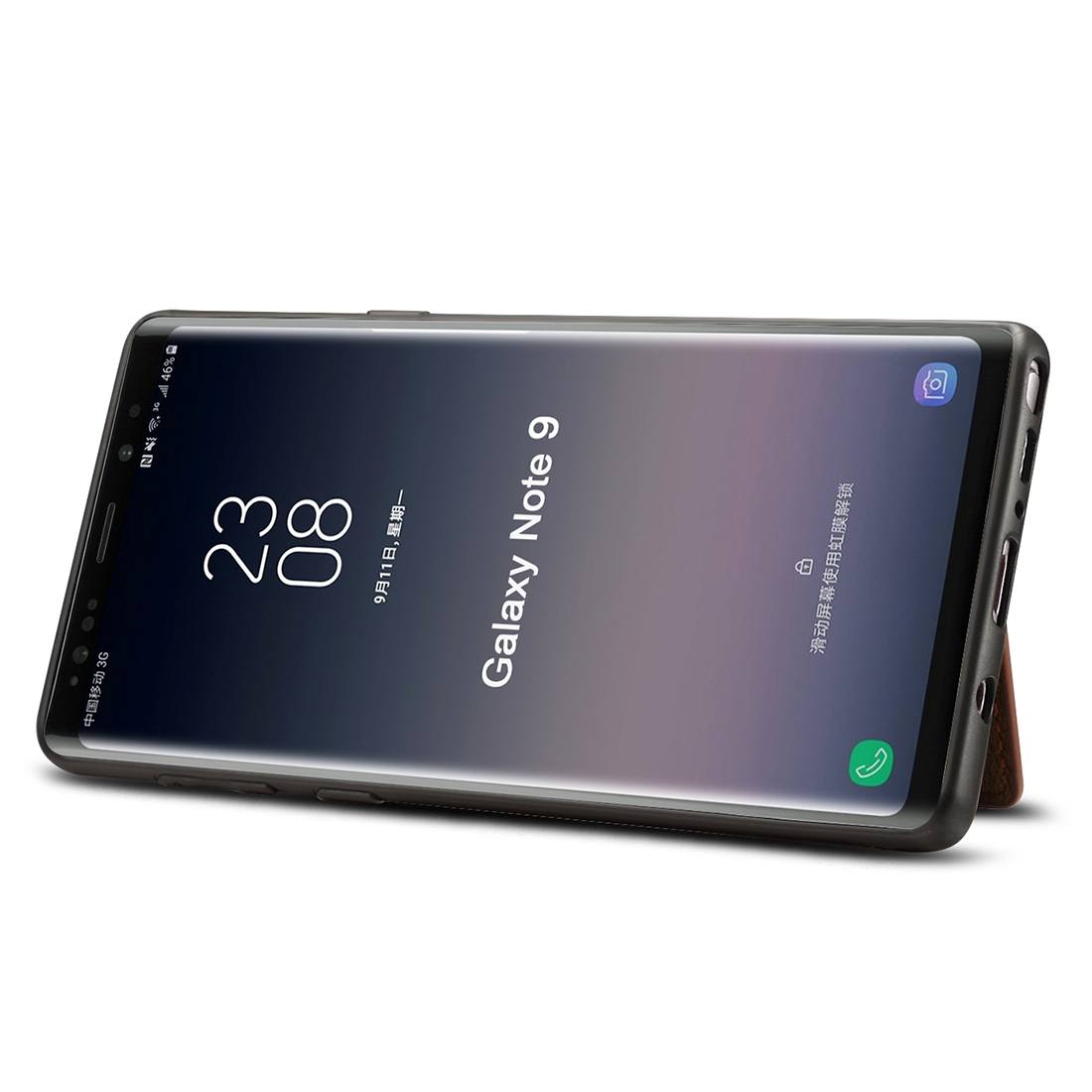 Dibase för Galaxy Note 9 - Skal med kortplats för PU-läder