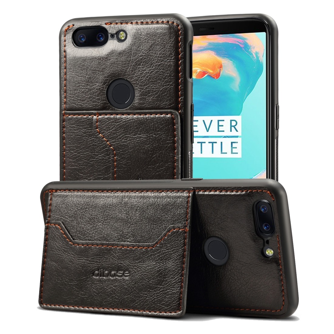 Dibase Fodral i PU-läder för OnePlus 5T med kortplats