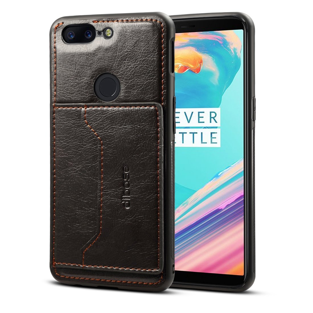 Dibase Fodral i PU-läder för OnePlus 5T med kortplats