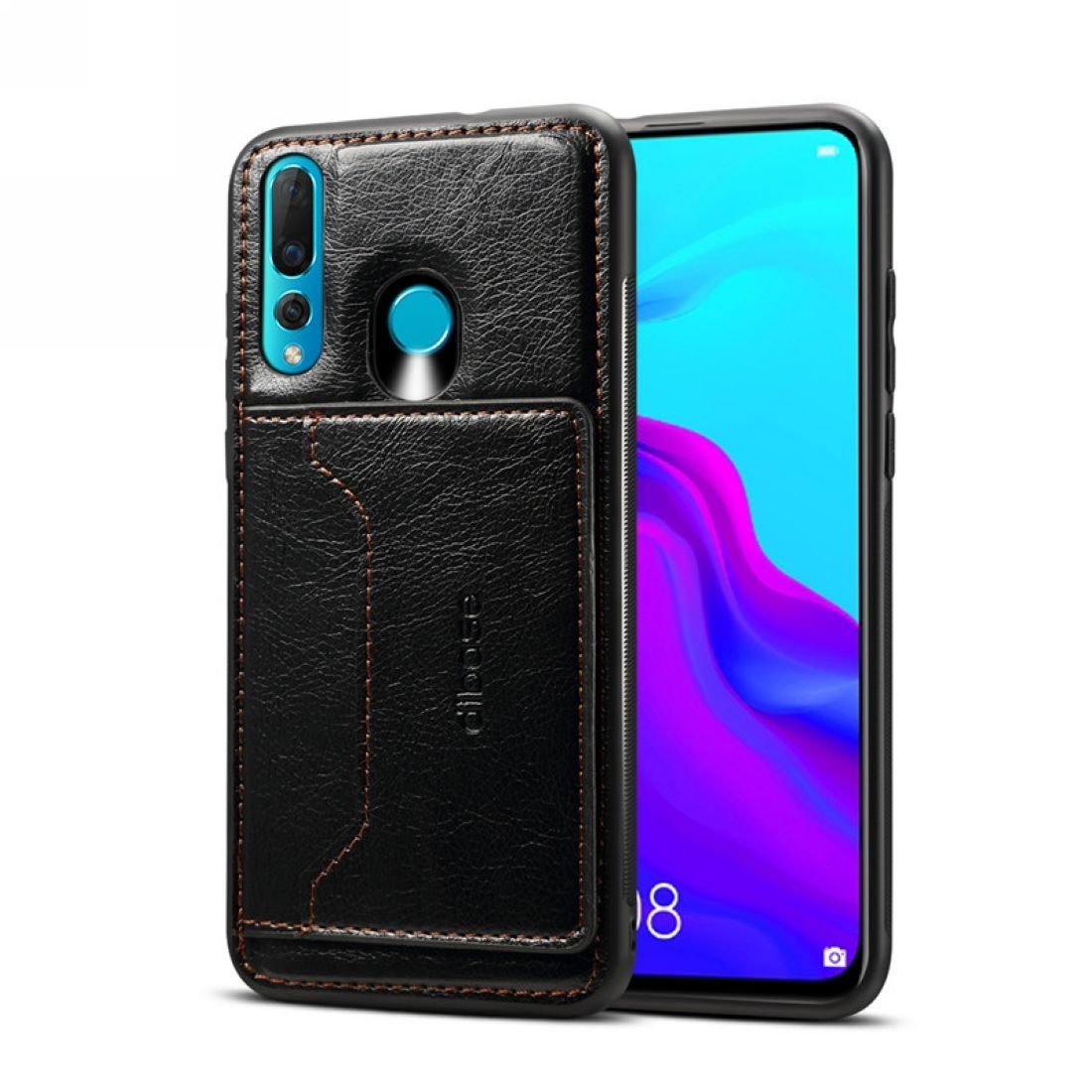 Dibase för Huawei Nova 4 - Skal med kortplats PU-läder