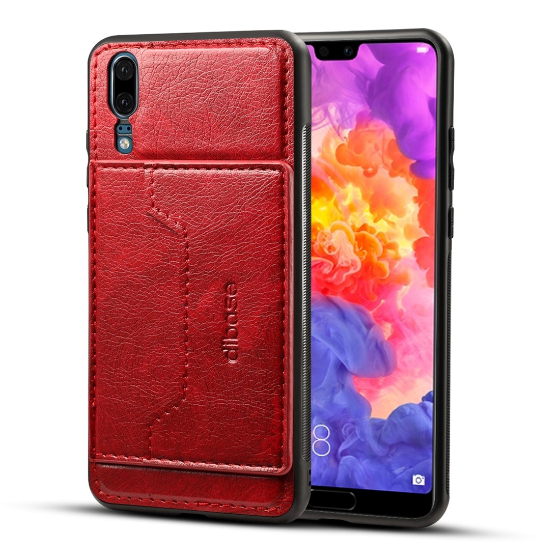 Dibase för Huawei P20 Pro - Skal med kortplats PU-läder