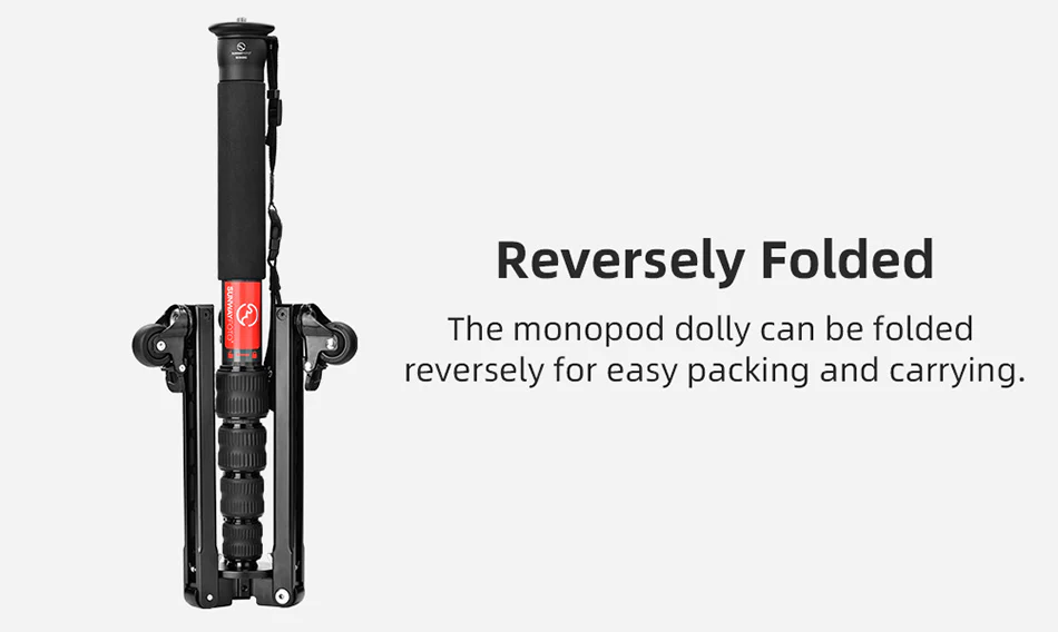 Sunwayfoto T1A20R Dolly – Hjulförsedd plattform för Monopod, 50 kg kapacitet