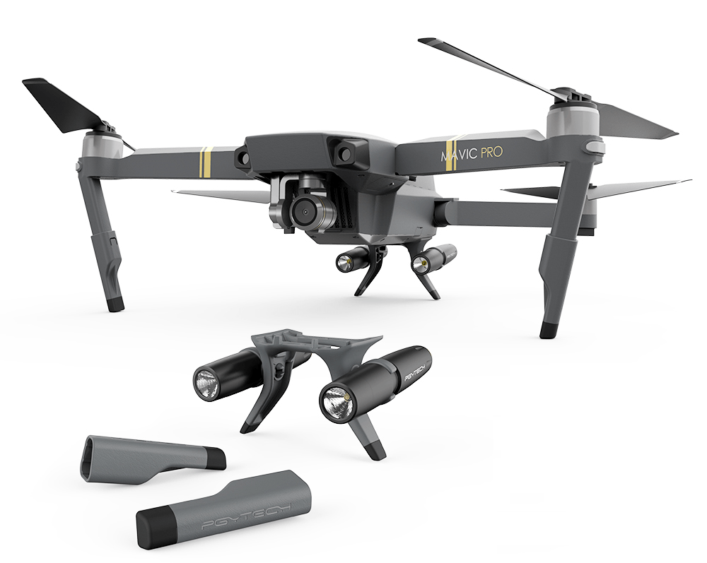 PGYTECH Landställsben med 2st LED-lampor för DJI Mavic Pro