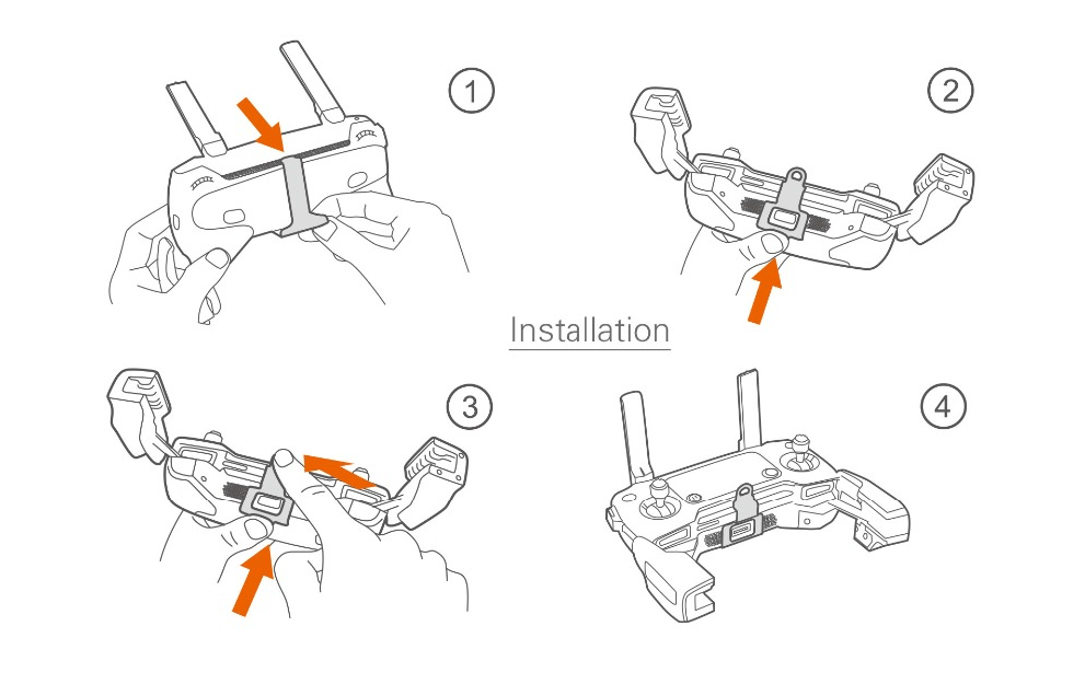  PGYTECH Nyckelband fr DJI Mavic Air fjrrkontroll