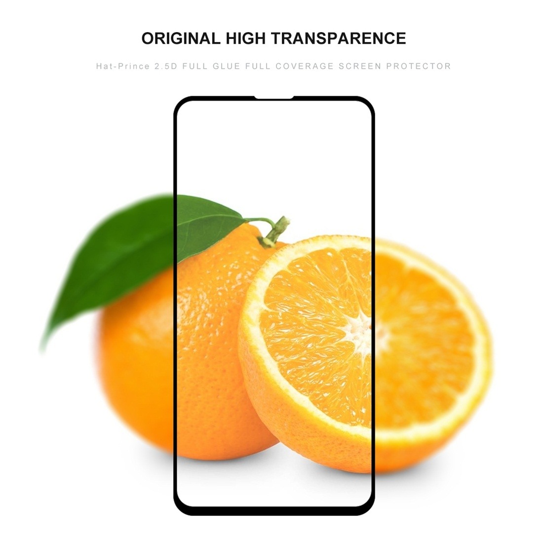 Displayskydd med svart ram för Samsung Galaxy A7 (2018) av härdat glas