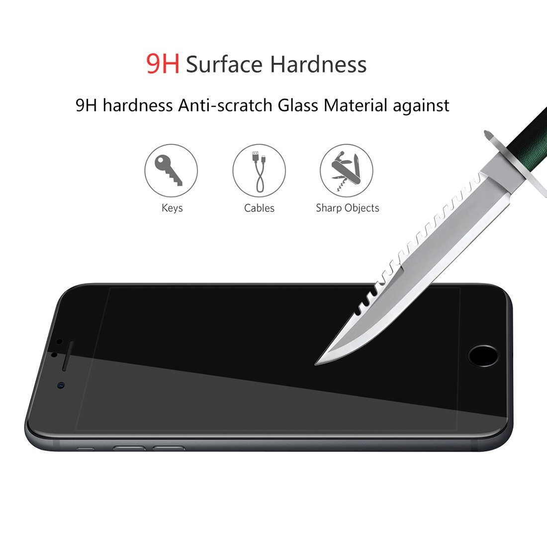 Enkay Heltäckande 6D Displayskydd 9H för iPhone 7/8- Svart ram