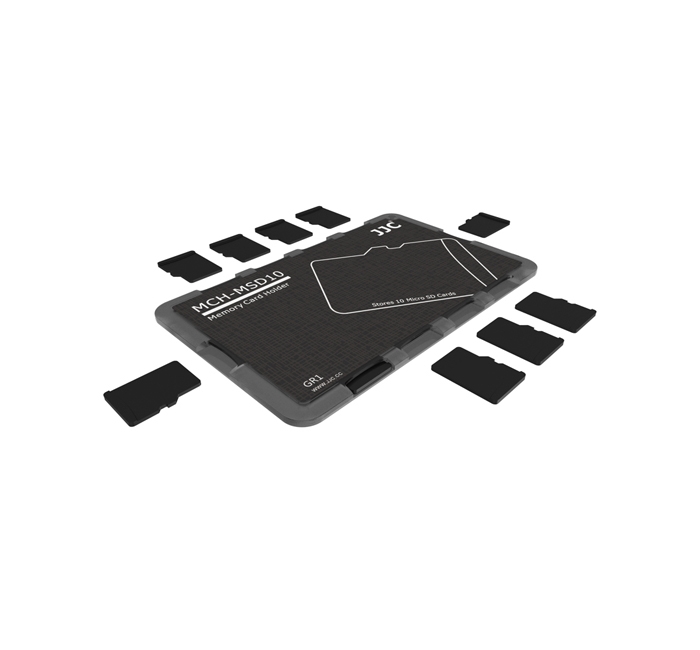  JJC Minneskorthållare svart för 10xMSD kreditkortformat