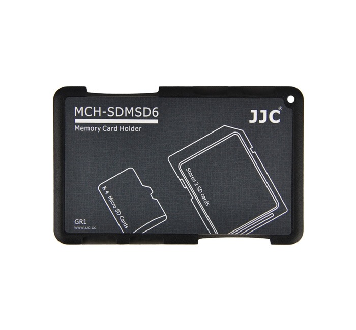  JJC Minneskorthållare svart för 2xSD 4xMSD kreditkortformat