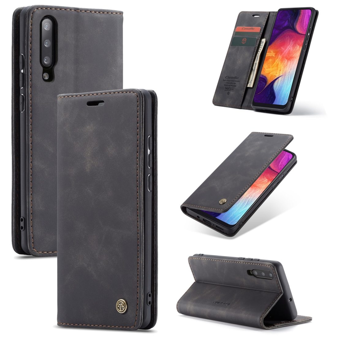 Caseme för Galaxy A50 - Flipfodral med kortplats