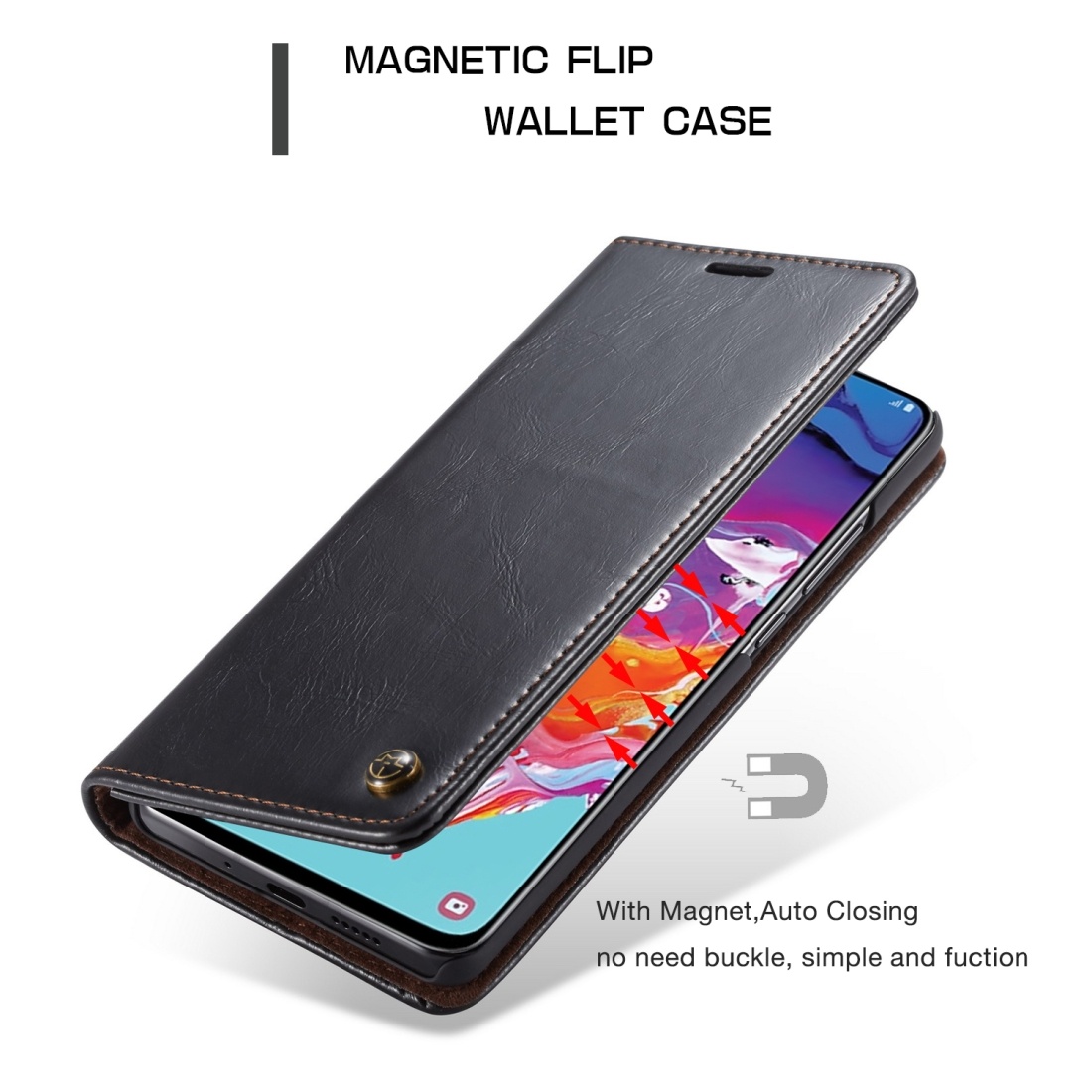 Flipfodral med kortplats för Galaxy A70 - CaseMe