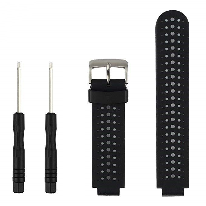 Armband Svart & Vit för Garmin Forerunner 230/ 235/ 620/ 630/ 735XT silikon
