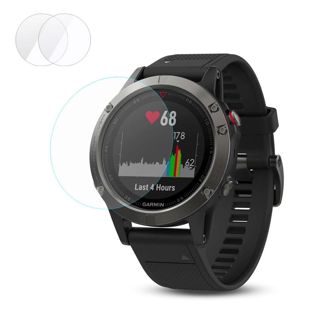 Enkay 2.15D Displayskydd för Garmin Fenix 5 - Av härdat glas 9H