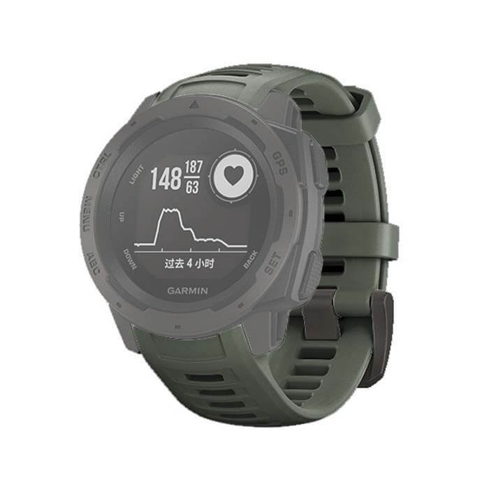 Silikonarmband Armegrön för Garmin Instinct 22mm