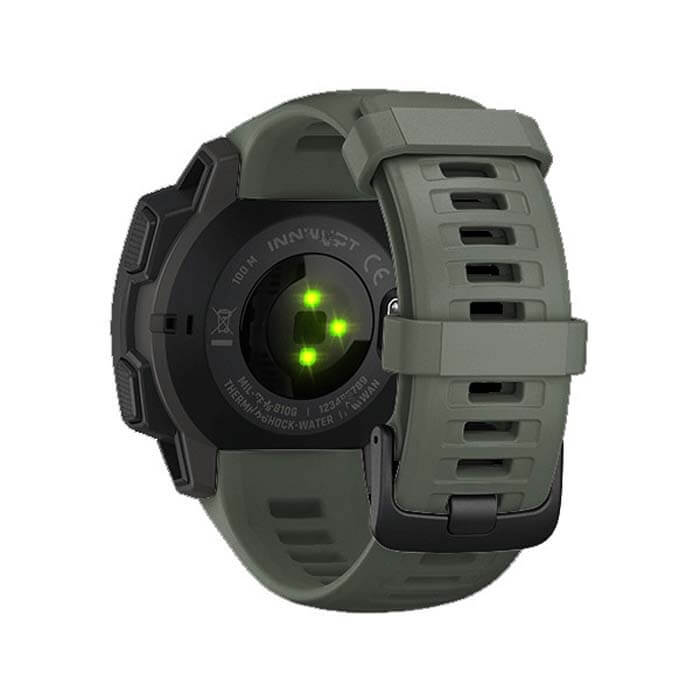 Silikonarmband Armegrön för Garmin Instinct 22mm