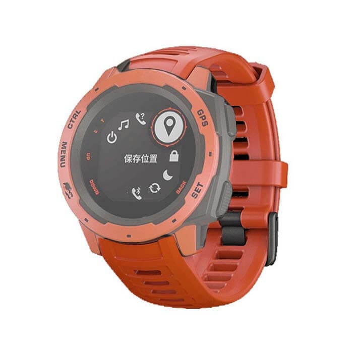  Silikonarmband Orange fr Garmin Instinct 22mm