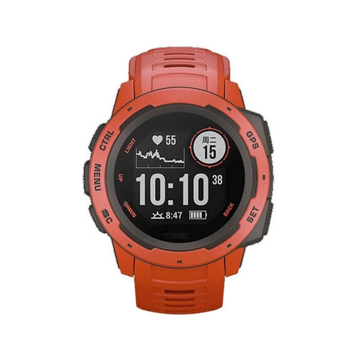  Silikonarmband Orange fr Garmin Instinct 22mm