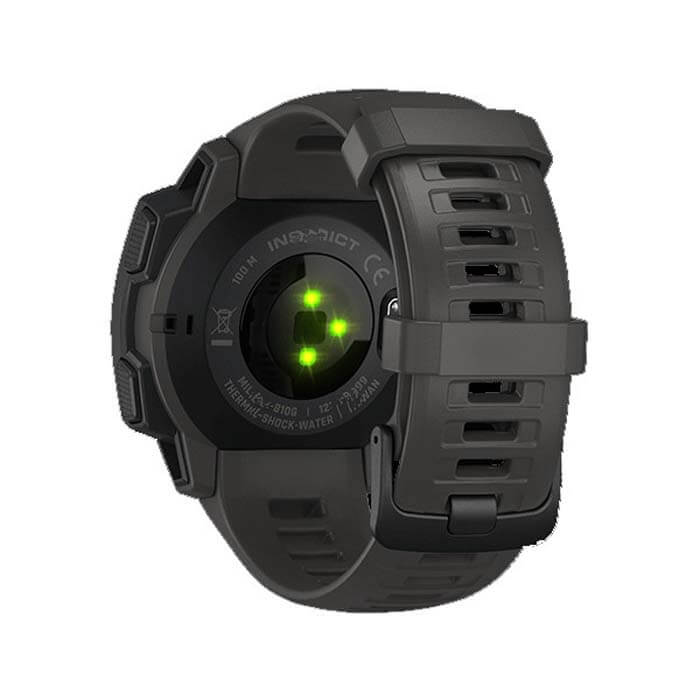  Silikonarmband Svart fr Garmin Instinct 22mm