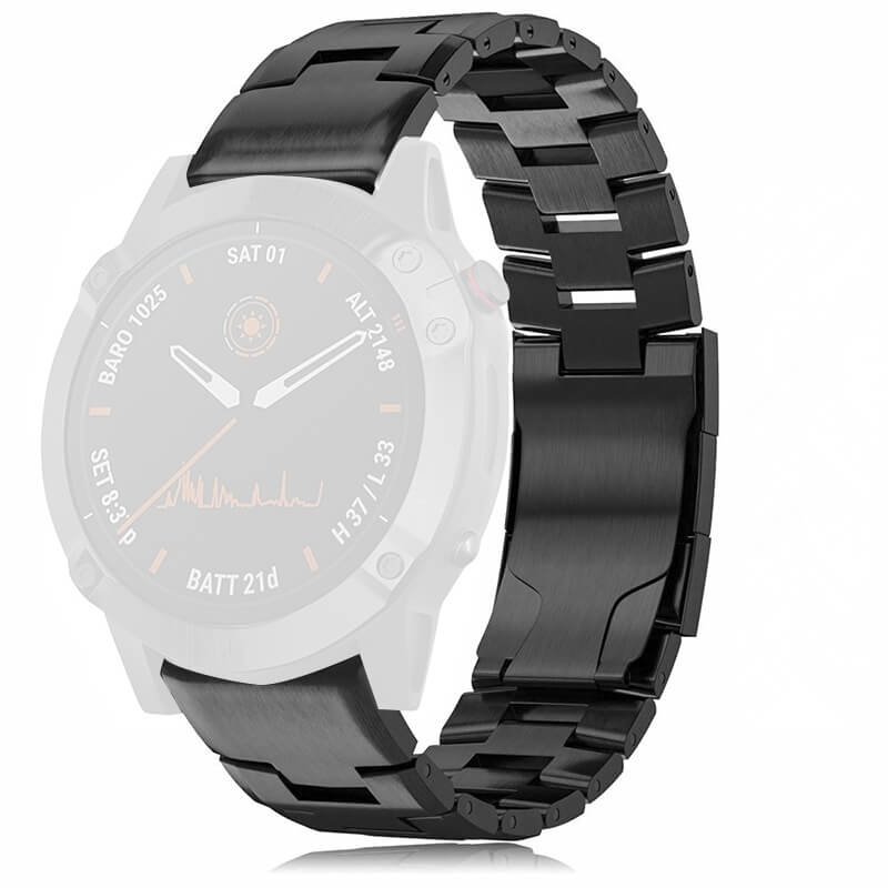 Titanarmband Svart för Garmin Fenix/Forerunner