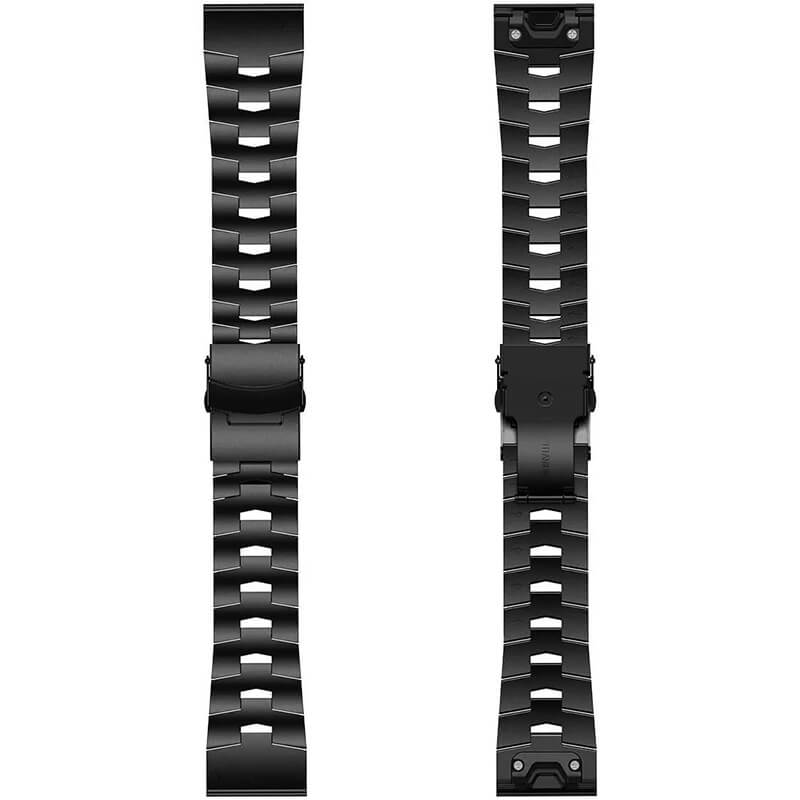 Titanarmband Svart för Garmin Fenix/Forerunner