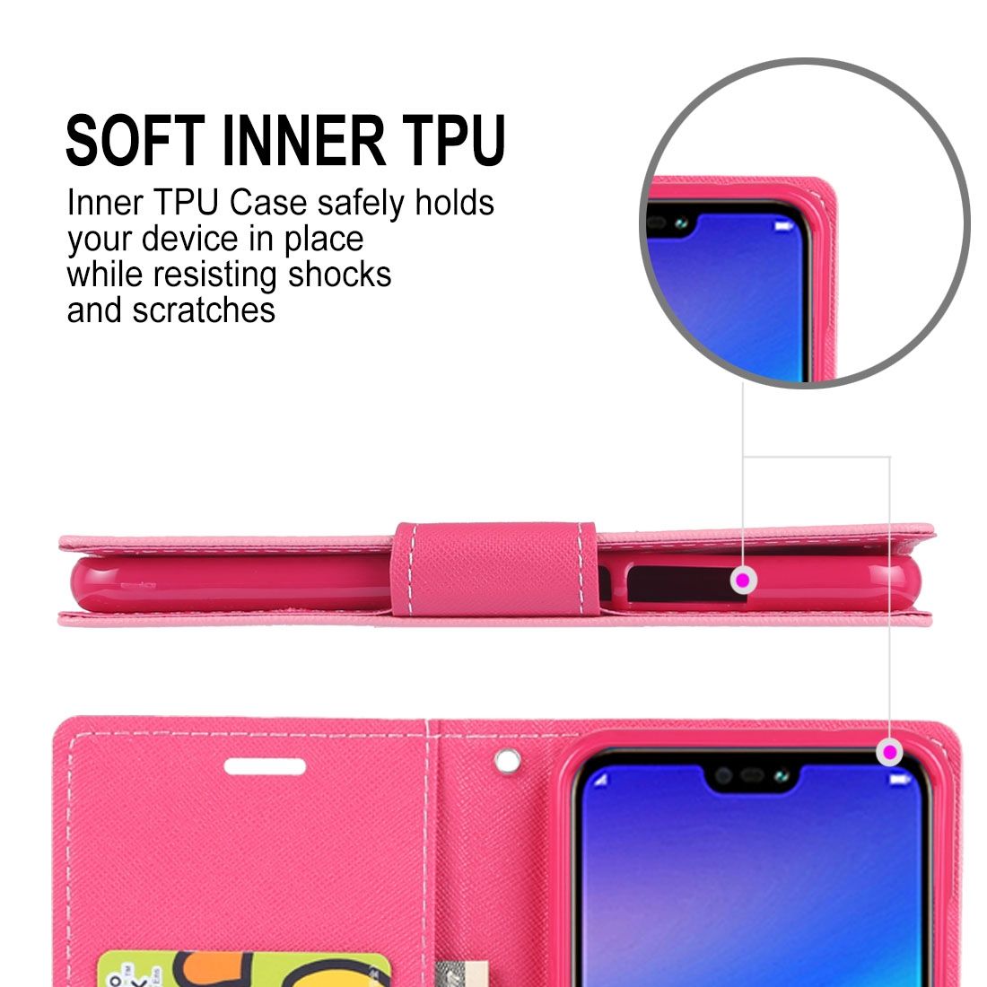GOOSPERY För Huawei P20 Lite - Flipfodral med kortplatser