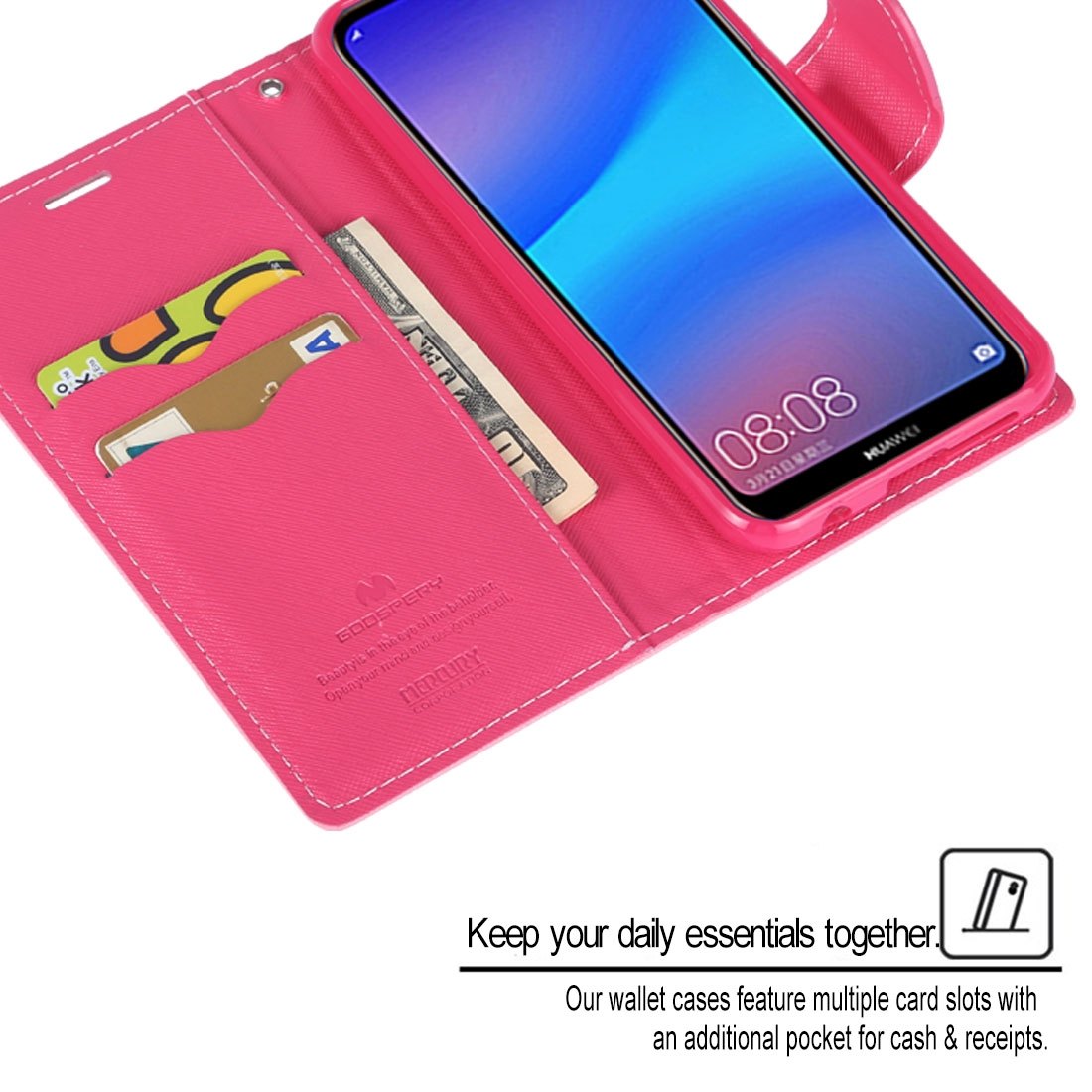 GOOSPERY För Huawei P20 Lite - Flipfodral med kortplatser