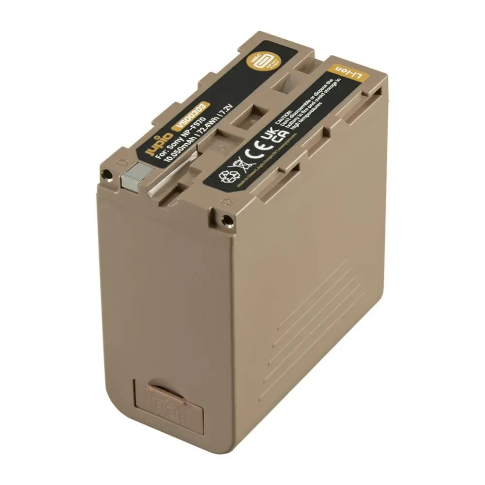 Jupio kamerabatteri 10050mAh för Sony NP-F970 USB-C input