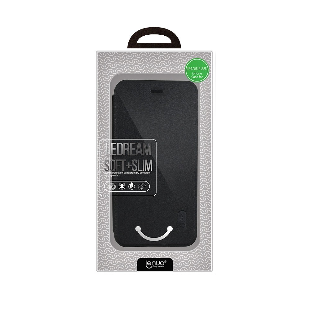 Lenuo Flipfodral för iPhone 6/6s - Svart