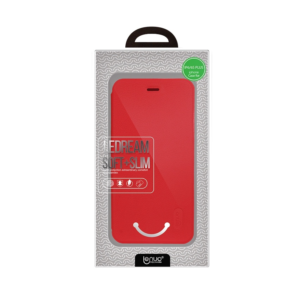Lenuo Flipfodral för iPhone 6 Plus /6s Plus - Röd