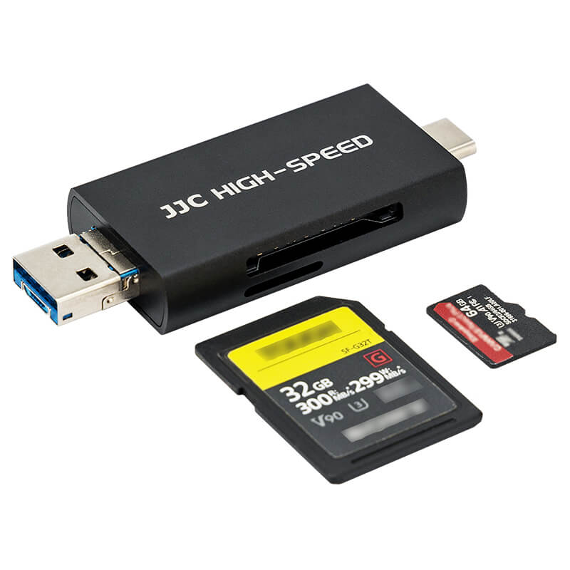  JJC Minneskortlsare 3i1 USB 3.1 fr SD/SDHC/SDXC minneskort