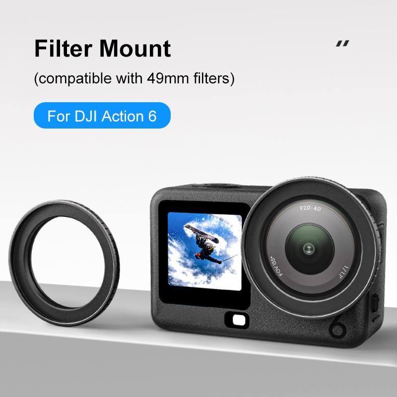  Puluz Filterhållare i aluminium för DJI Osmo Action 6 – 49 mm från Kamda – snabb leverans och trygg e-handel